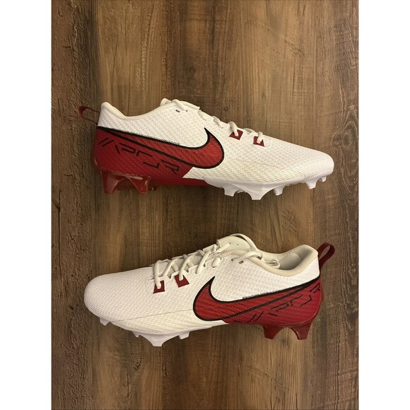 Nike Vapor Edge Speed 360 2 White Crimson Red Men Size 15 Football FQ4045-104 - Picture 1 of 6